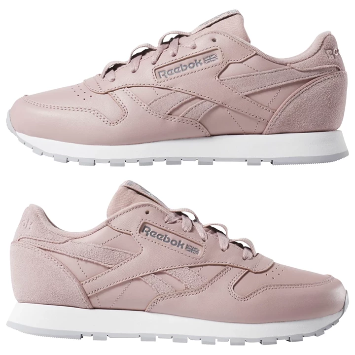 Zapatillas Reebok Classic Leather Mujer Rosas Gris Blancas | 981054NVY