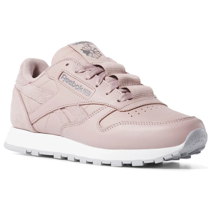 Zapatillas Reebok Classic Leather Mujer Rosas Gris Blancas | 981054NVY