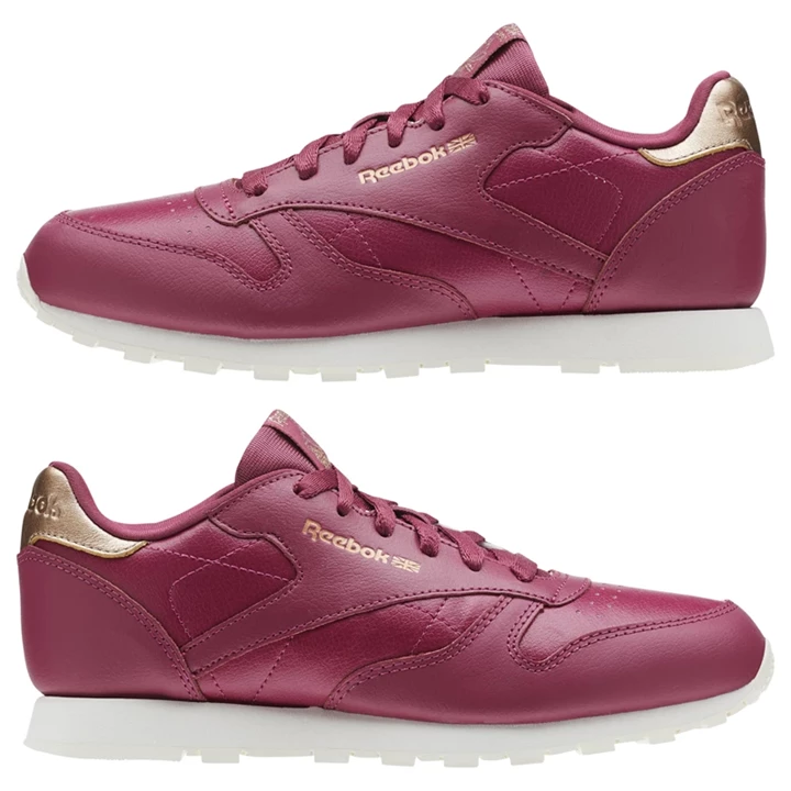 Zapatillas Reebok Classic Leather Niños Burdeos | 167035WQE