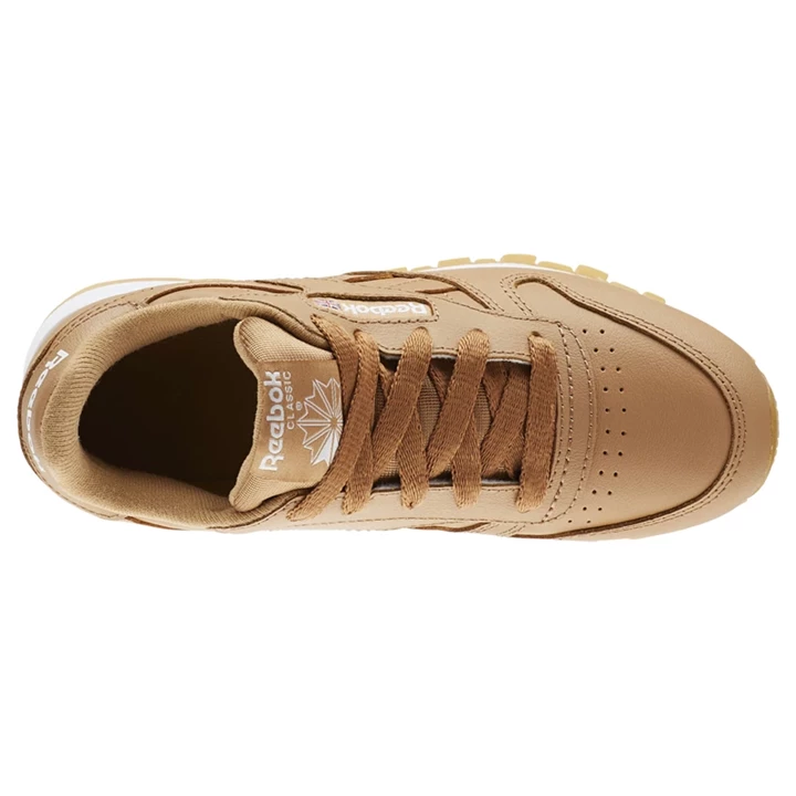 Zapatillas Reebok Classic Leather Niños Marrones Blancas | 175604RNX