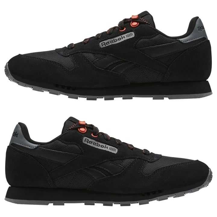 Zapatillas Reebok Classic Leather Niños Negras | 315406RAT