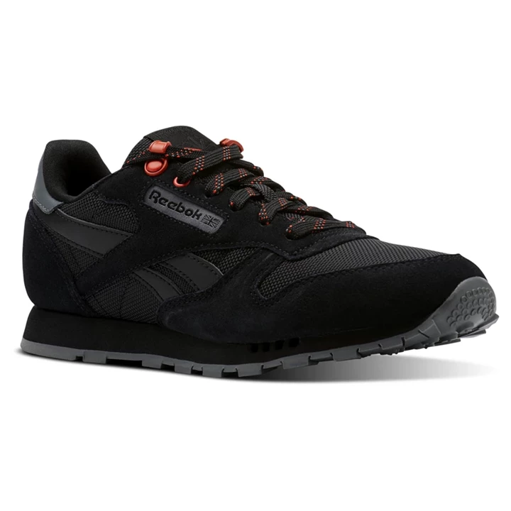 Zapatillas Reebok Classic Leather Niños Negras | 315406RAT