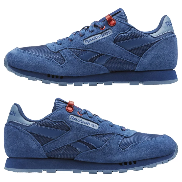 Zapatillas Reebok Classic Leather Niños Azules Rojas | 321754QNV