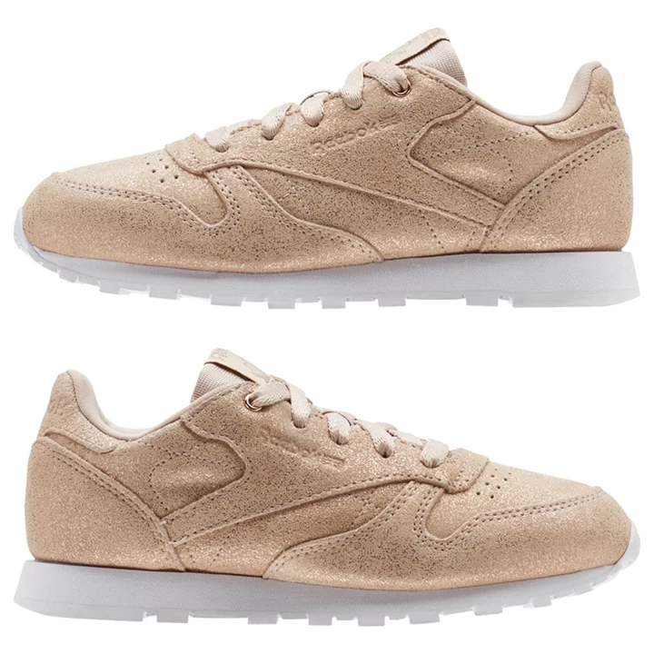 Zapatillas Reebok Classic Leather Niños Doradas Beige Blancas | 524931BGK