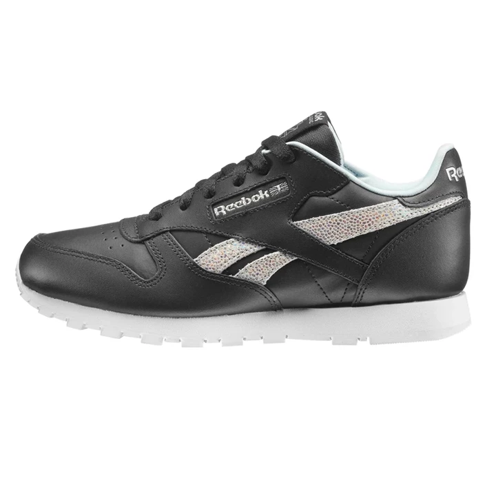 Zapatillas Reebok Classic Leather Niños Negras Azules Gris | 581627TFZ