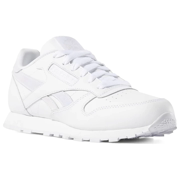 Zapatillas Reebok Classic Leather Niños Blancas | 682519NAS