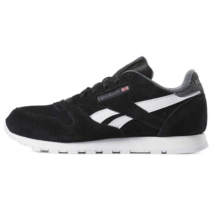 Zapatillas Reebok Classic Leather Niños Negras Gris | 726153JLN