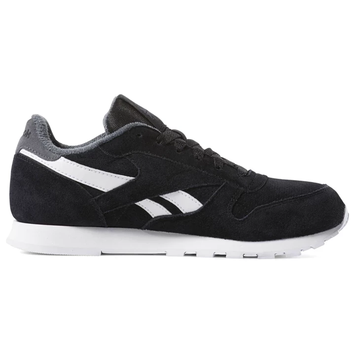 Zapatillas Reebok Classic Leather Niños Negras Gris | 726153JLN