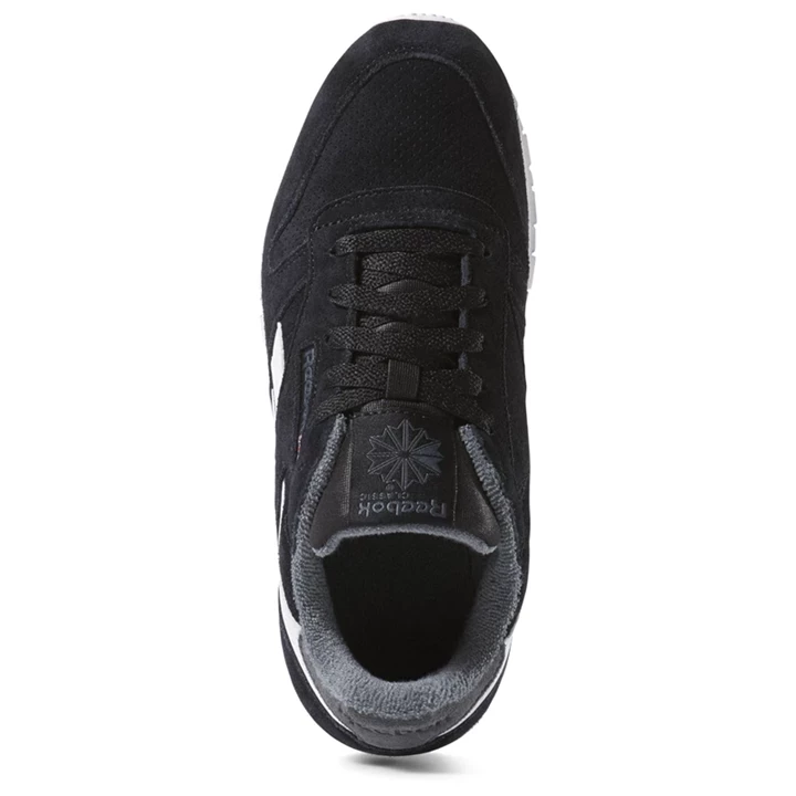 Zapatillas Reebok Classic Leather Niños Negras Gris | 726153JLN