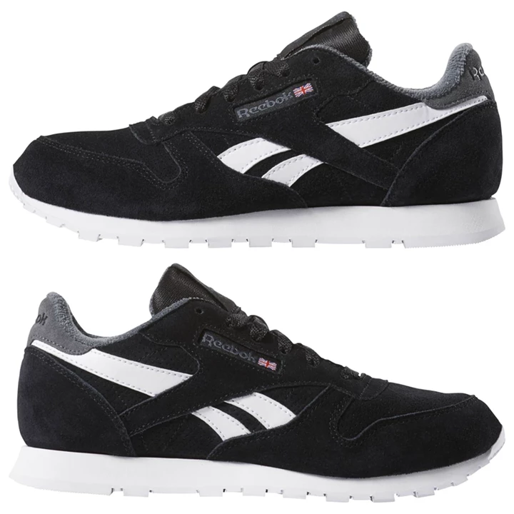 Zapatillas Reebok Classic Leather Niños Negras Gris | 726153JLN