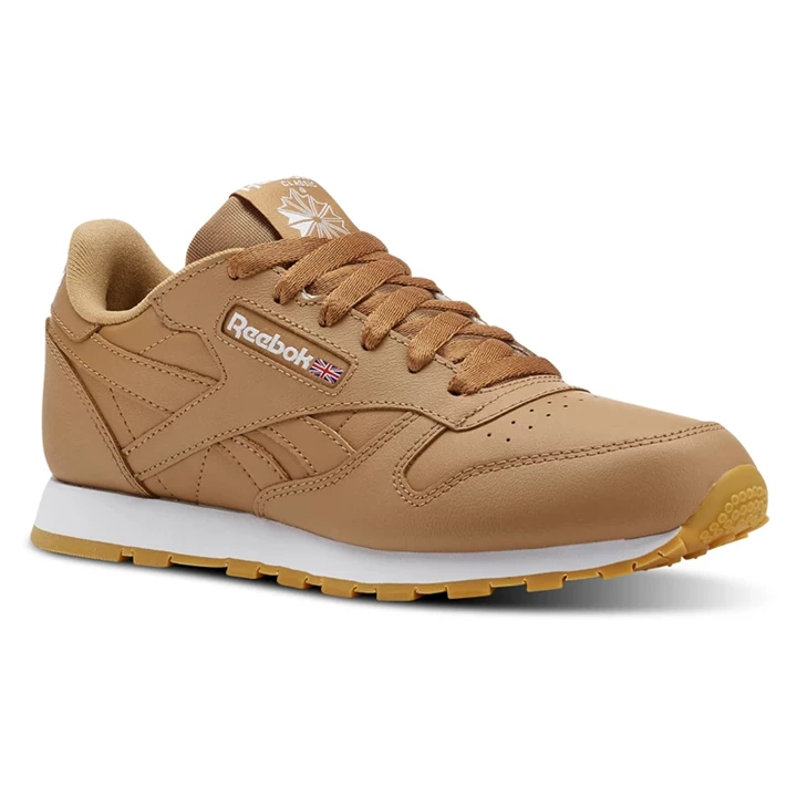 Zapatillas Reebok Classic Leather Niños Marrones Blancas | 905741QRC