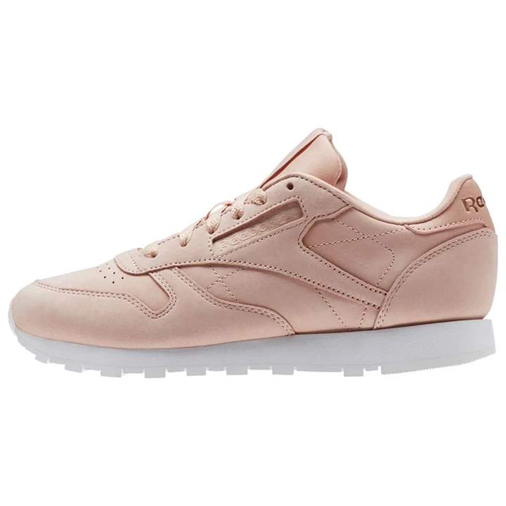 Zapatillas Reebok Classic Leather Nude Nubuck Mujer Rosas Blancas | 950267POC