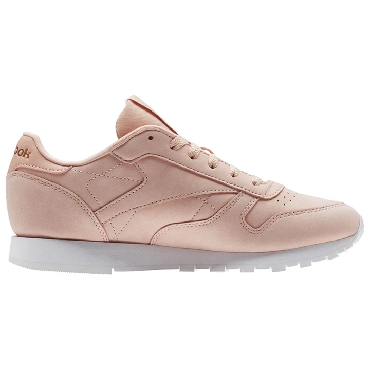 Zapatillas Reebok Classic Leather Nude Nubuck Mujer Rosas Blancas | 950267POC