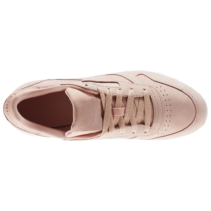 Zapatillas Reebok Classic Leather Nude Nubuck Mujer Rosas Blancas | 950267POC