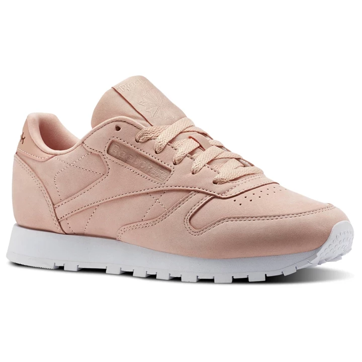 Zapatillas Reebok Classic Leather Nude Nubuck Mujer Rosas Blancas | 950267POC