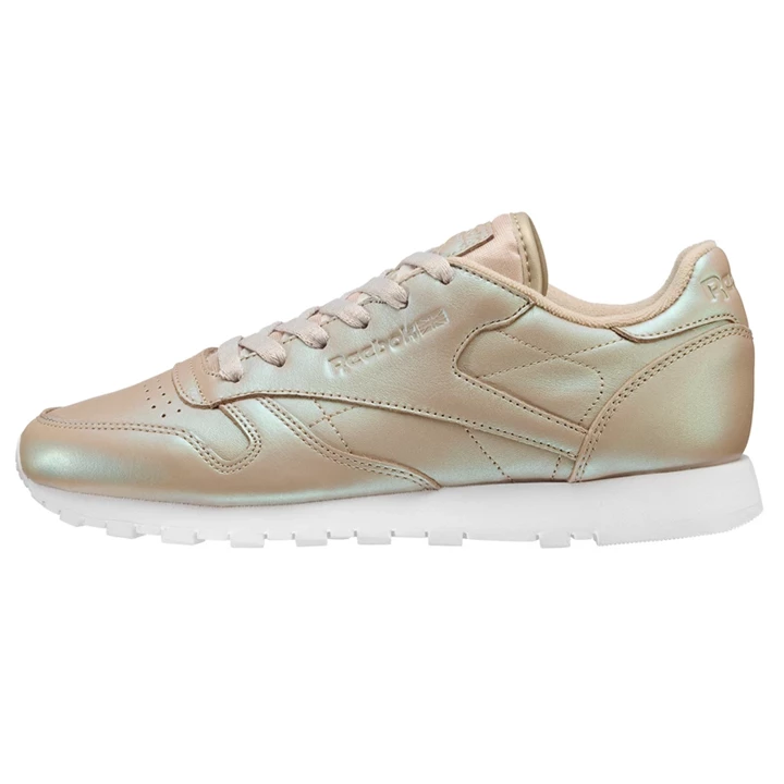 Zapatillas Reebok Classic Leather Pearlised Mujer Beige Blancas | 876249NIX