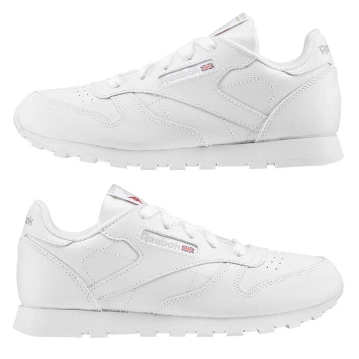 Zapatillas Reebok Classic Leather - Pre-School Niños Blancas | 025618BUX