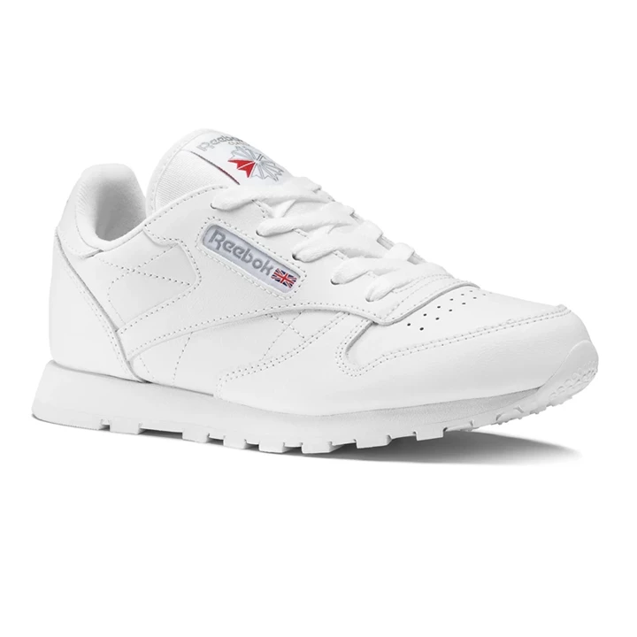 Zapatillas Reebok Classic Leather - Pre-School Niños Blancas | 025618BUX