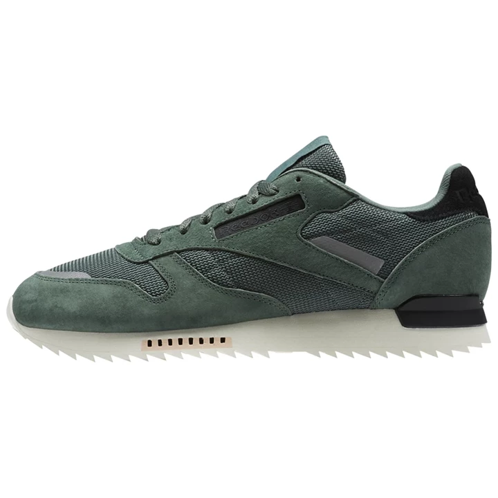 Zapatillas Reebok Classic Leather RIPPLE SN Hombre Verde Turquesa Blancas Negras | 203748UNK