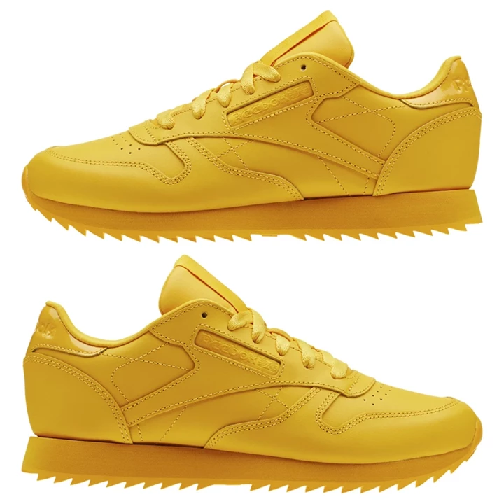 Zapatillas Reebok Classic Leather Ripple Mujer Doradas | 794082JOS