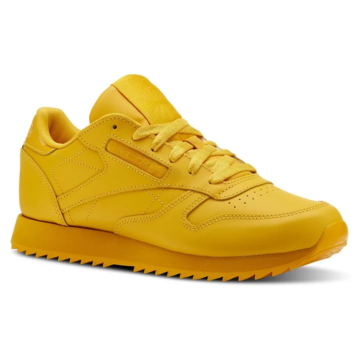 Zapatillas Reebok Classic Leather Ripple Mujer Doradas | 794082JOS