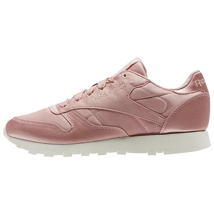 Zapatillas Reebok Classic Leather Satin Mujer Rosas Blancas | 021495BQR