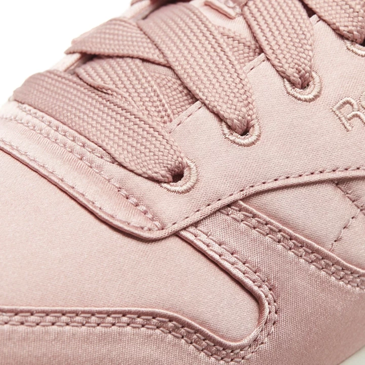 Zapatillas Reebok Classic Leather Satin Mujer Rosas Blancas | 021495BQR