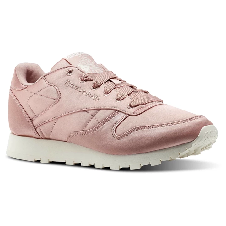 Zapatillas Reebok Classic Leather Satin Mujer Rosas Blancas | 021495BQR