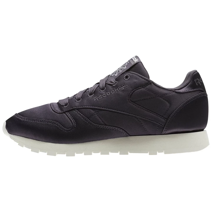 Zapatillas Reebok Classic Leather Satin Mujer Moradas Blancas | 581074NAJ