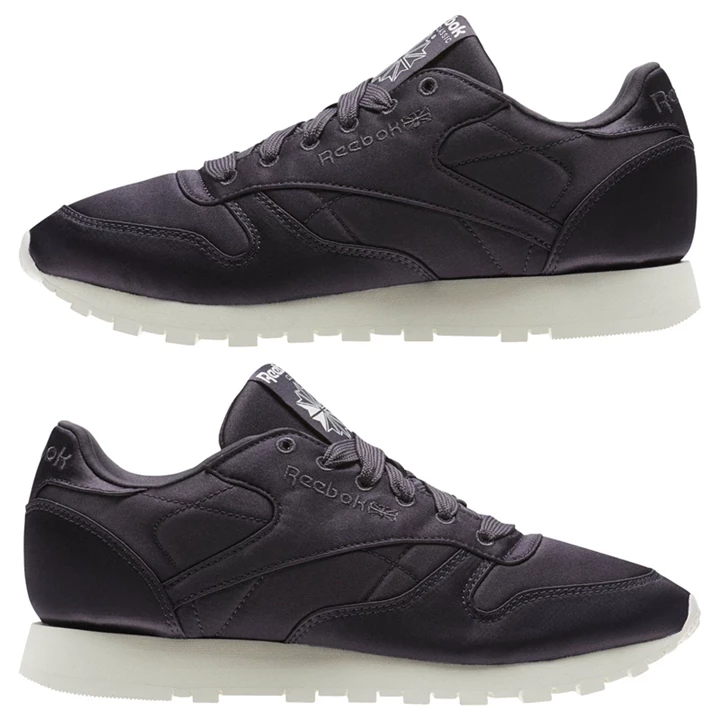 Zapatillas Reebok Classic Leather Satin Mujer Moradas Blancas | 581074NAJ