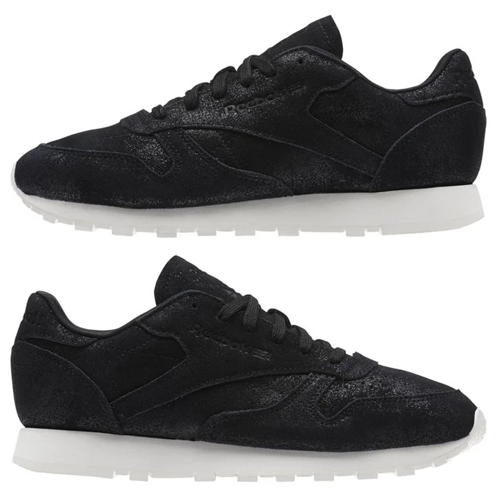 Zapatillas Reebok Classic Leather Shimmer Mujer Negras | 241893VKR