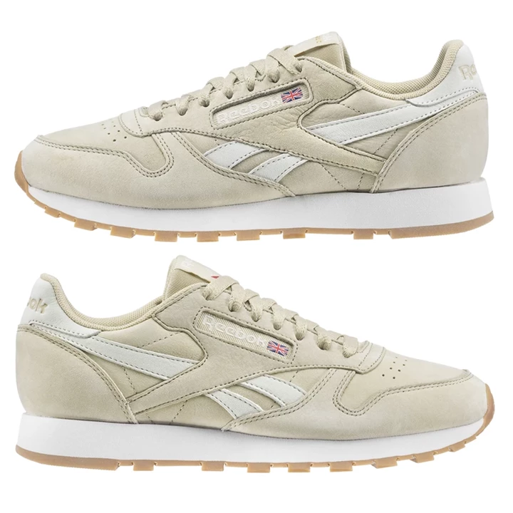 Zapatillas Reebok Classic Leather TL Mujer Beige Rojas | 216739AFL