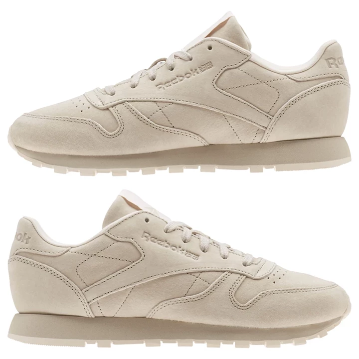 Zapatillas Reebok Classic Leather Tonal NBK Mujer Beige Gris Rosas | 178923MDB