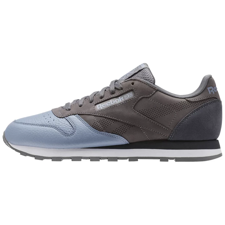 Zapatillas Reebok Classic Leather UE Hombre Negras Blancas | 920173LTW