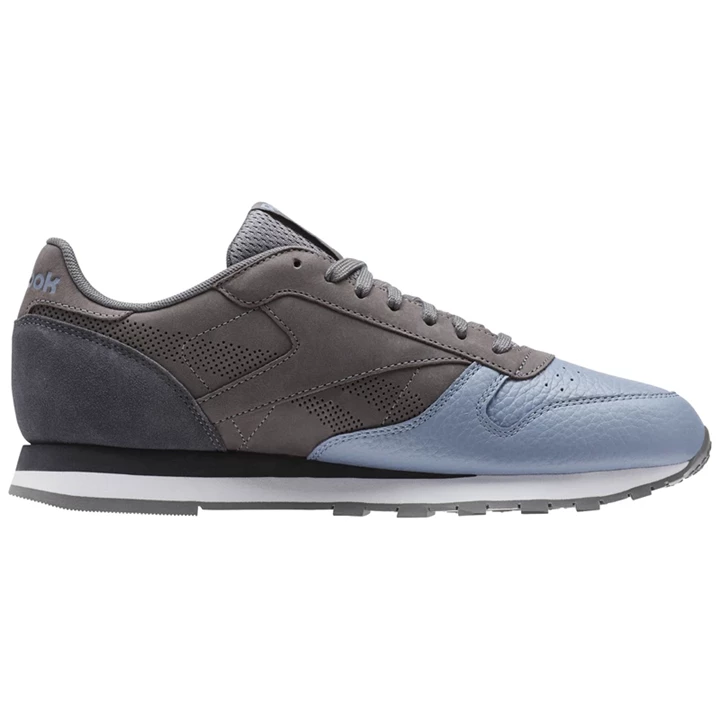 Zapatillas Reebok Classic Leather UE Hombre Negras Blancas | 920173LTW