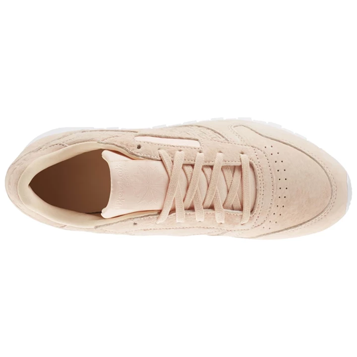 Zapatillas Reebok Classic Leather Woven EMB Mujer Rosas Blancas | 831069NZL