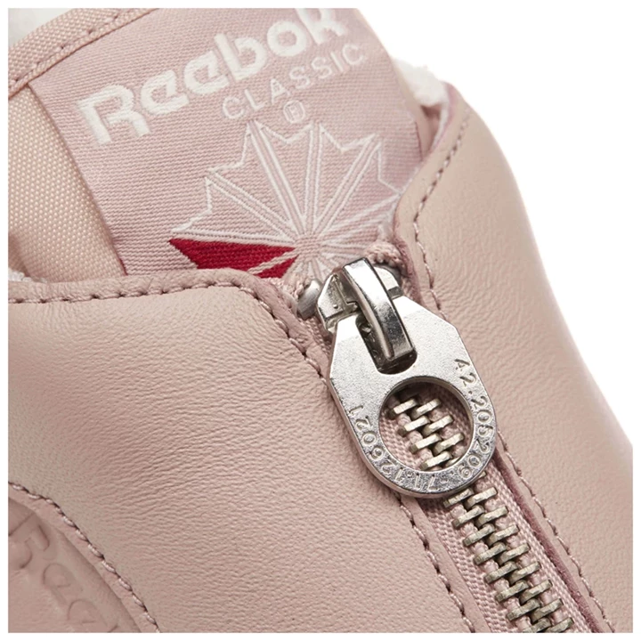 Zapatillas Reebok Classic Leather Zip Mujer Rosas Plateadas Metal | 301526BPC