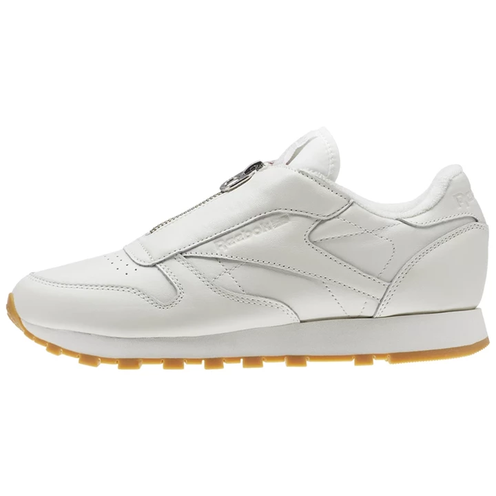 Zapatillas Reebok Classic Leather Zip Mujer Gris Plateadas | 627395DEH