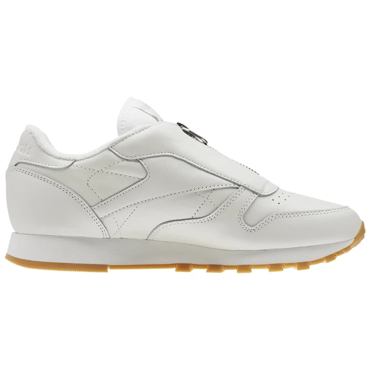 Zapatillas Reebok Classic Leather Zip Mujer Gris Plateadas | 627395DEH