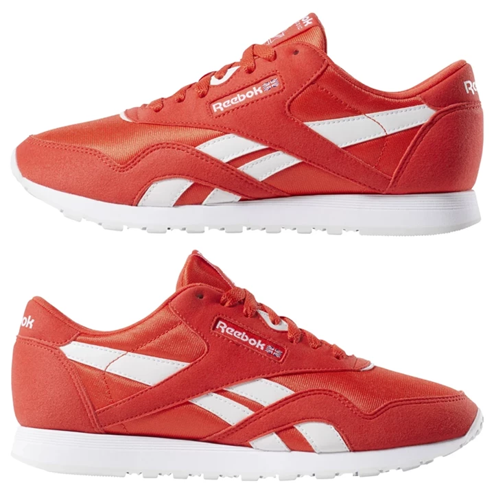 Zapatillas Reebok Classic Nylon Color Hombre Rojas Blancas | 026419EOJ