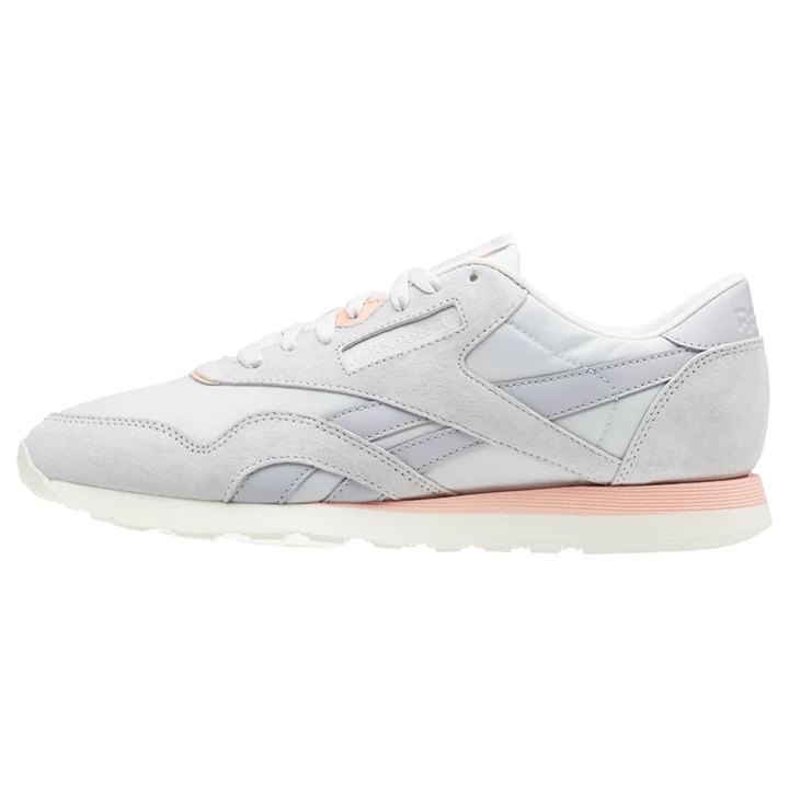 Zapatillas Reebok Classic Nylon Hombre Blancas Gris Rosas | 742908RZD