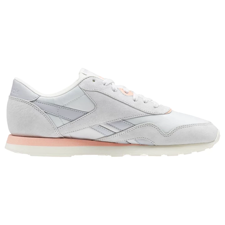 Zapatillas Reebok Classic Nylon Hombre Blancas Gris Rosas | 742908RZD