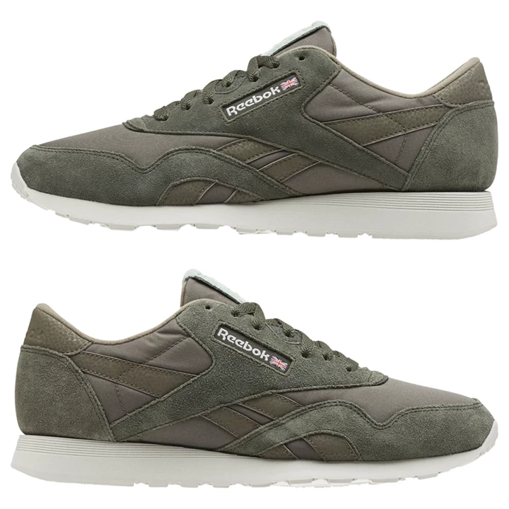 Zapatillas Reebok Classic Nylon M Hombre Gris Verde | 051834JVC