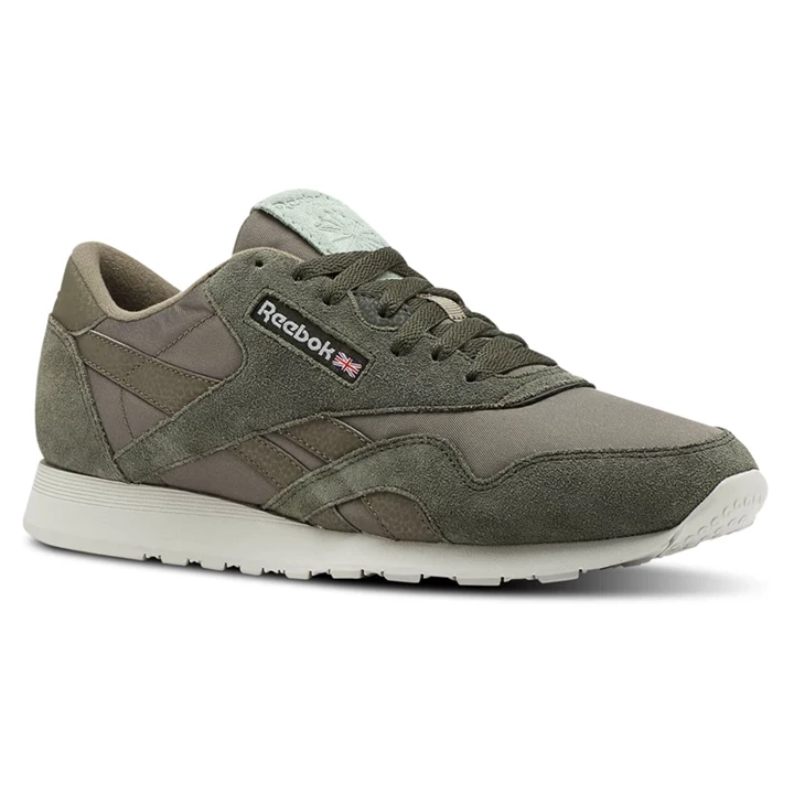 Zapatillas Reebok Classic Nylon M Hombre Gris Verde | 051834JVC