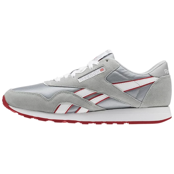 Zapatillas Reebok Classic Nylon M Hombre Gris Blancas Rojas | 065879ELP