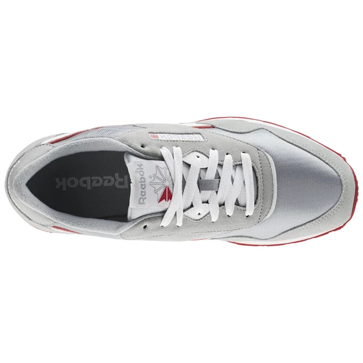 Zapatillas Reebok Classic Nylon M Hombre Gris Blancas Rojas | 065879ELP