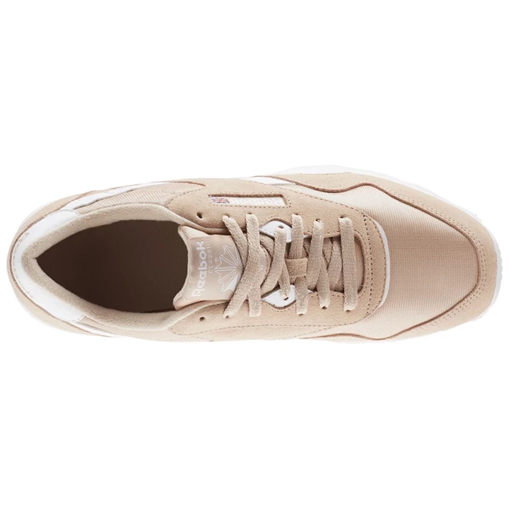 Zapatillas Reebok Classic Nylon M Mujer Beige Blancas | 264710ICK