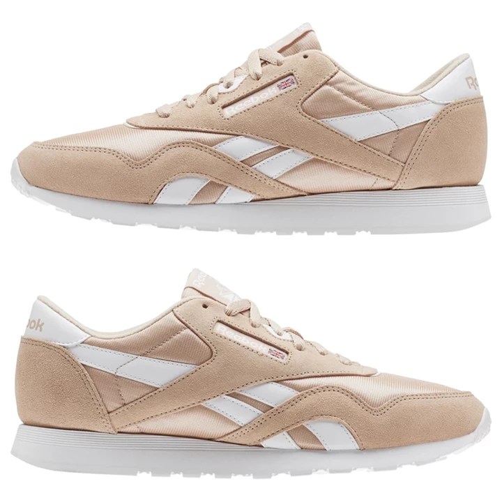 Zapatillas Reebok Classic Nylon M Mujer Beige Blancas | 264710ICK