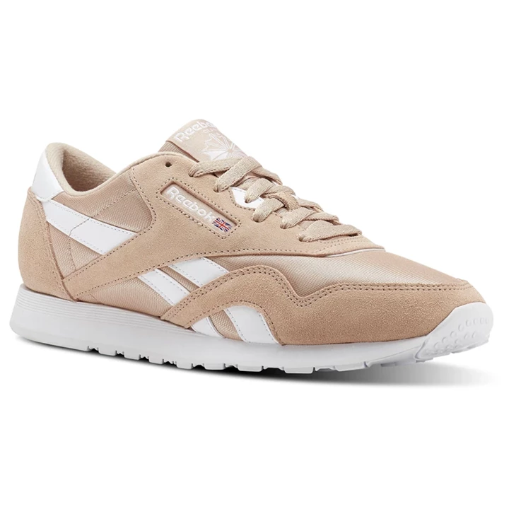 Zapatillas Reebok Classic Nylon M Mujer Beige Blancas | 264710ICK