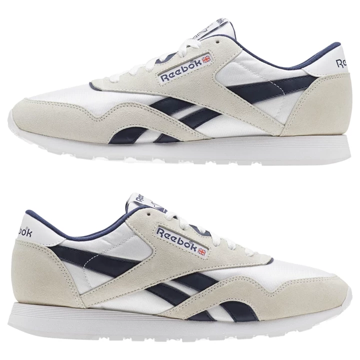 Zapatillas Reebok Classic Nylon M Mujer Blancas Azul Marino | 280965MCT